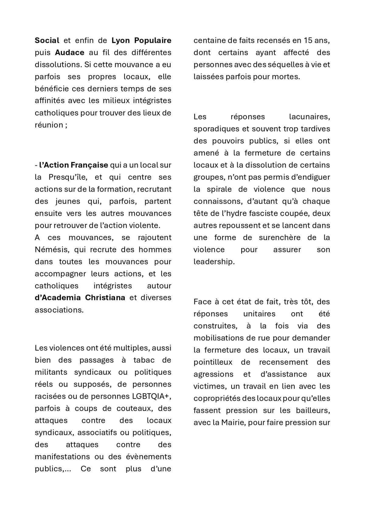 VISA // L'antifascisme, une nécessité face aux violences de l'extrême-droite