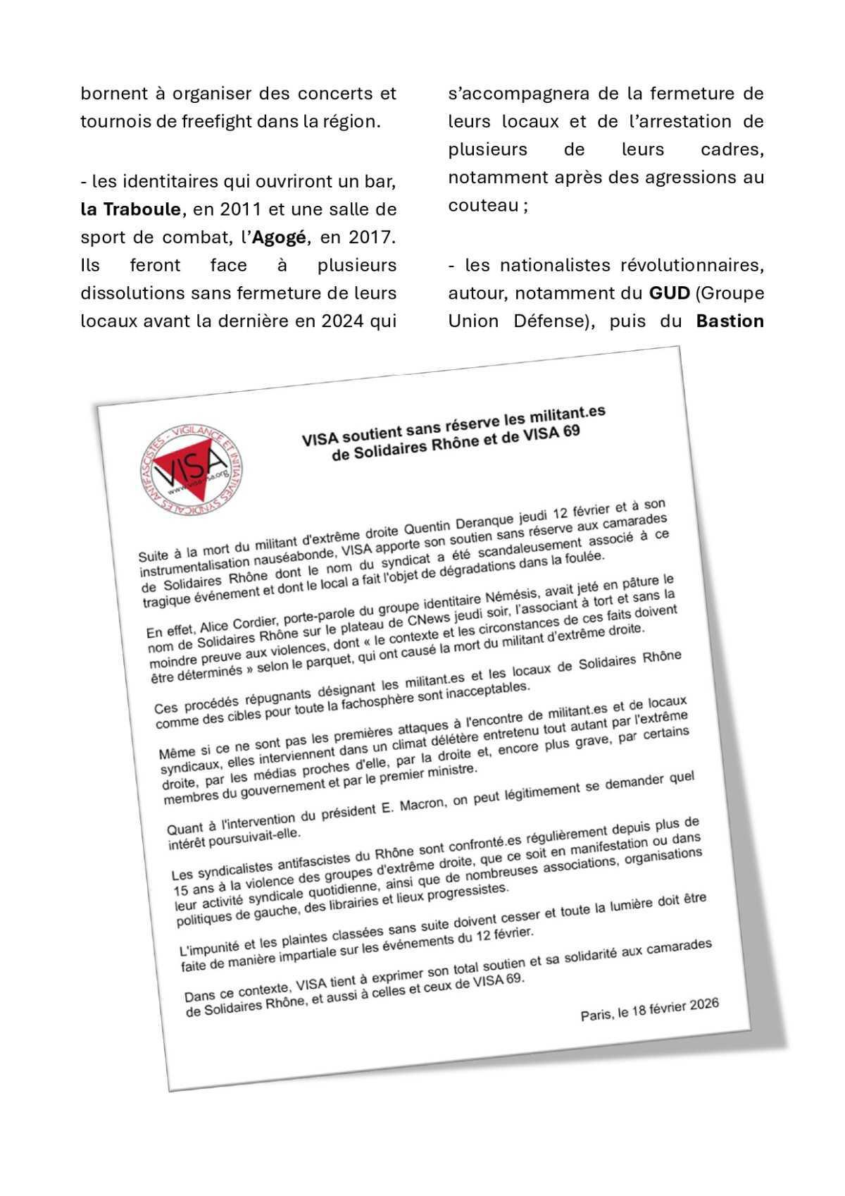 VISA // L'antifascisme, une nécessité face aux violences de l'extrême-droite