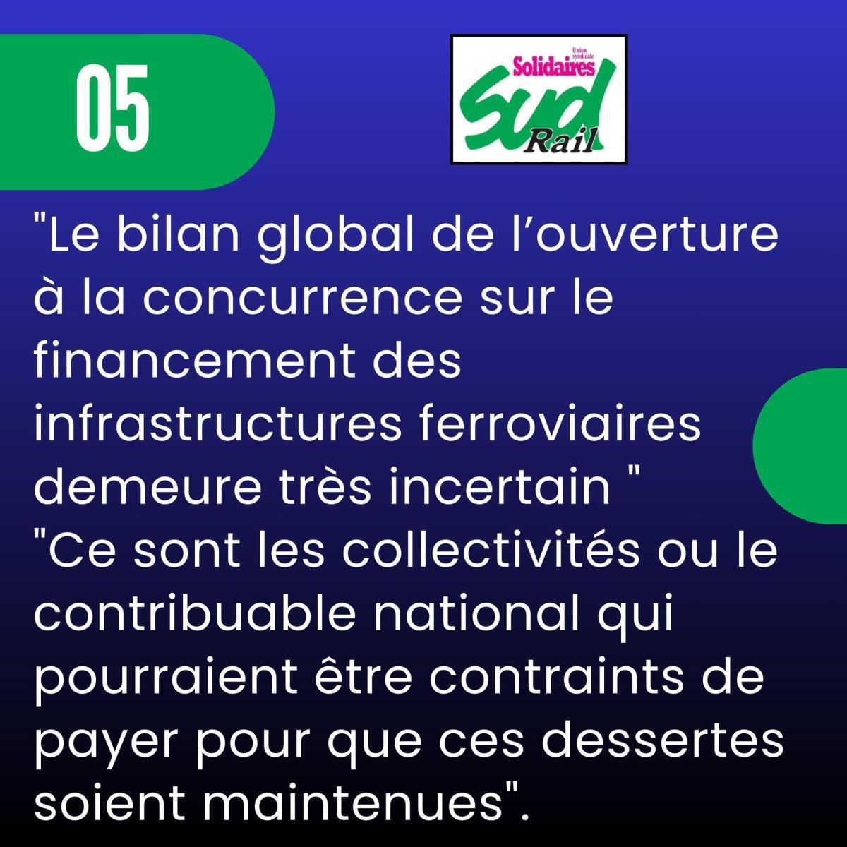 SUD-Rail // un rapport sénatorial pointe les dangers de la concurrence