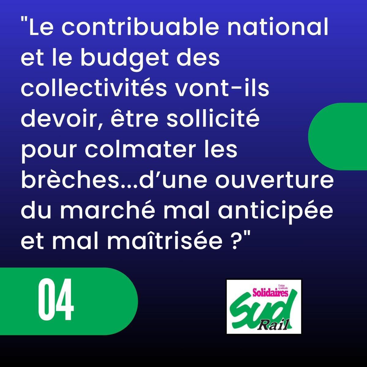 SUD-Rail // un rapport sénatorial pointe les dangers de la concurrence