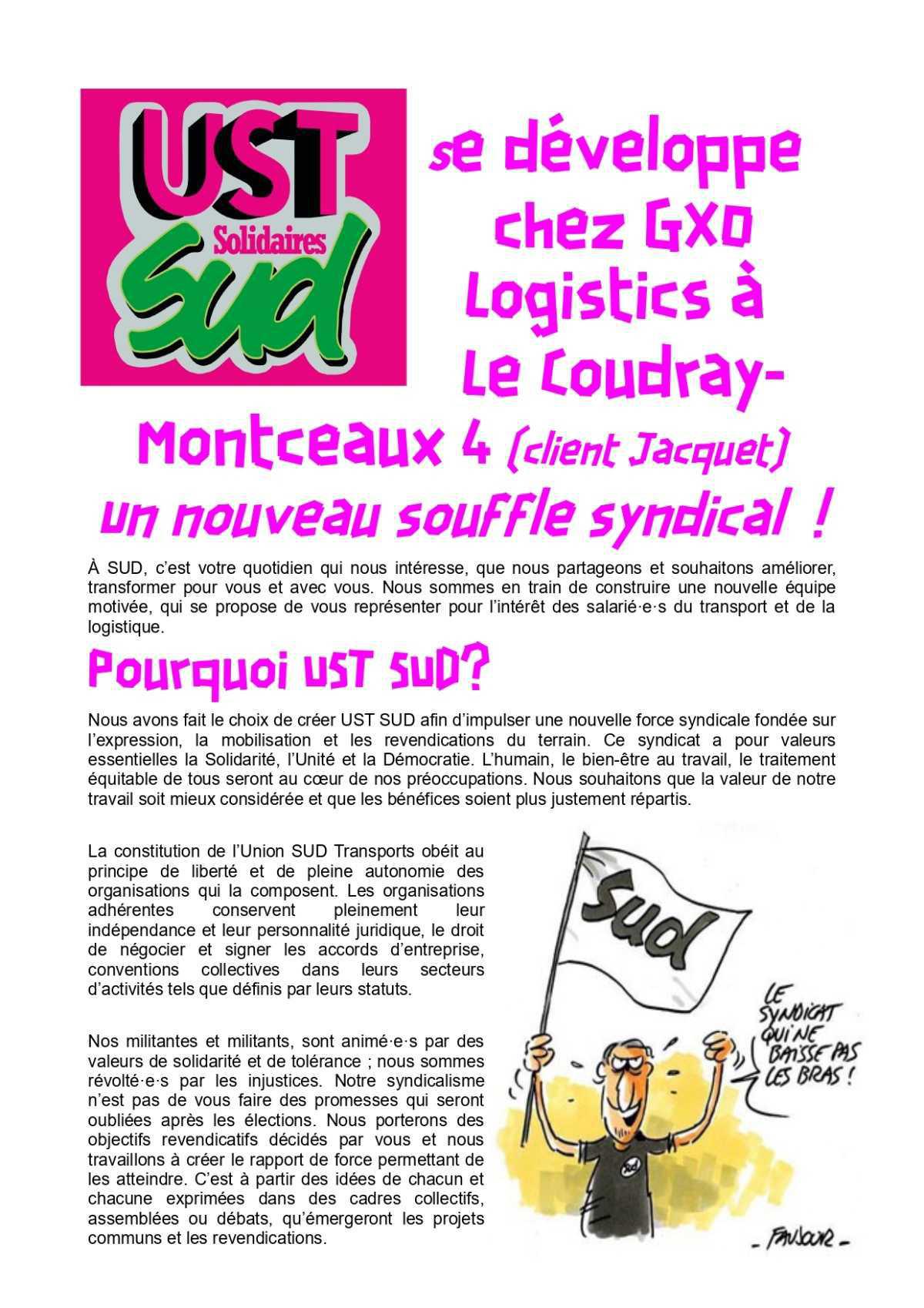 UST SUD s'implante à GXO Logistics Coudray-Montceaux 4 !