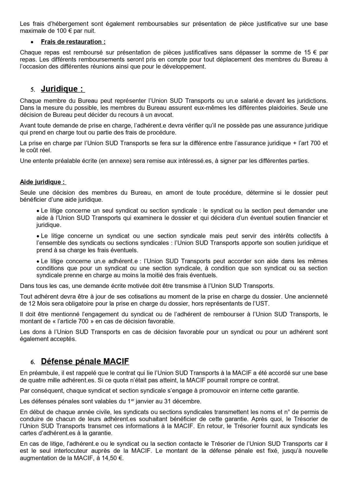 6e Congrès de l'UST du 12 mai 2026 : Statuts et Règlement intérieur adoptés