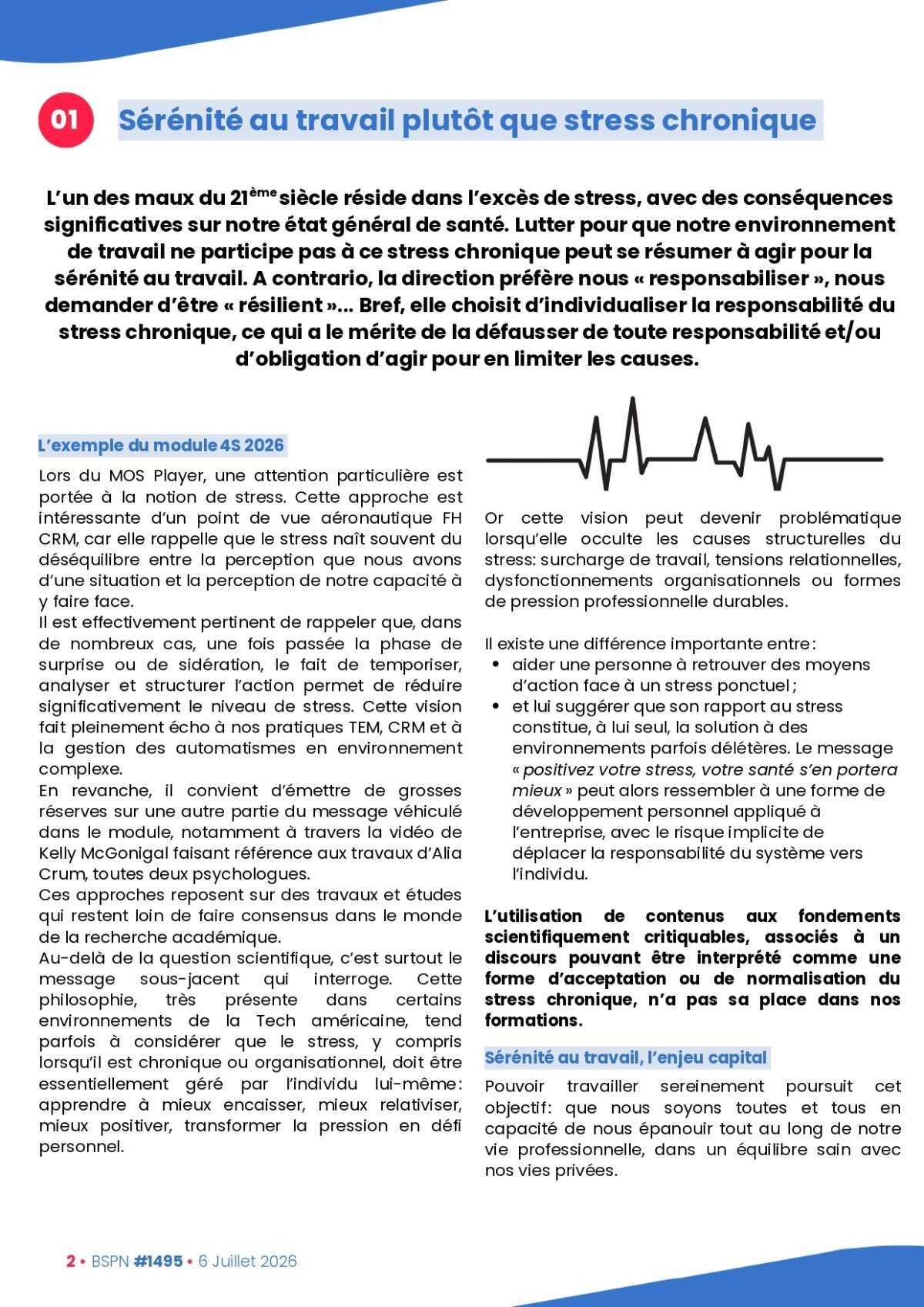 ALTER // Bulletin Syndical du Personnel Naviguant # 1495