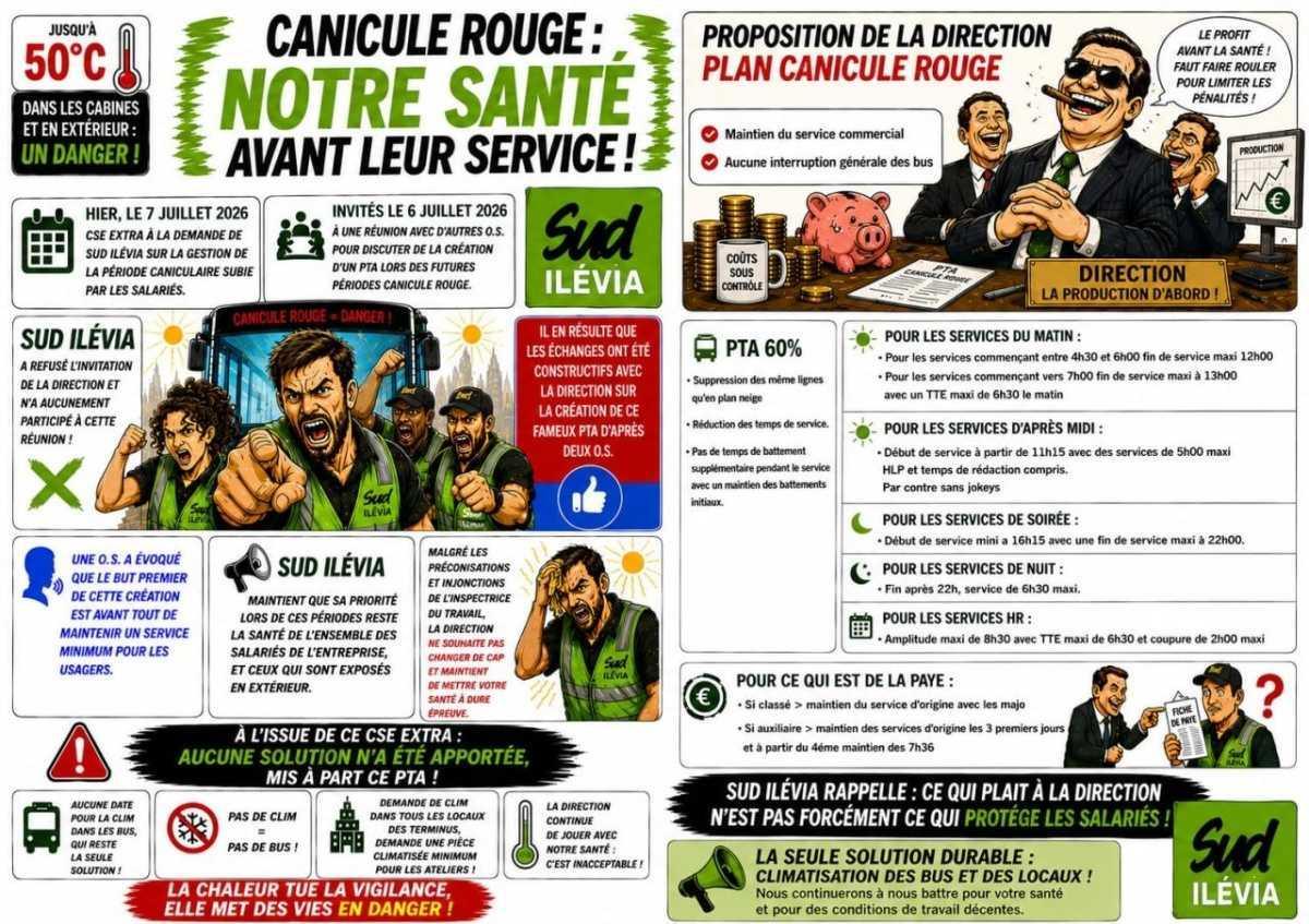 SUD ILEVIA // Canicule : notre santé avant leur service !