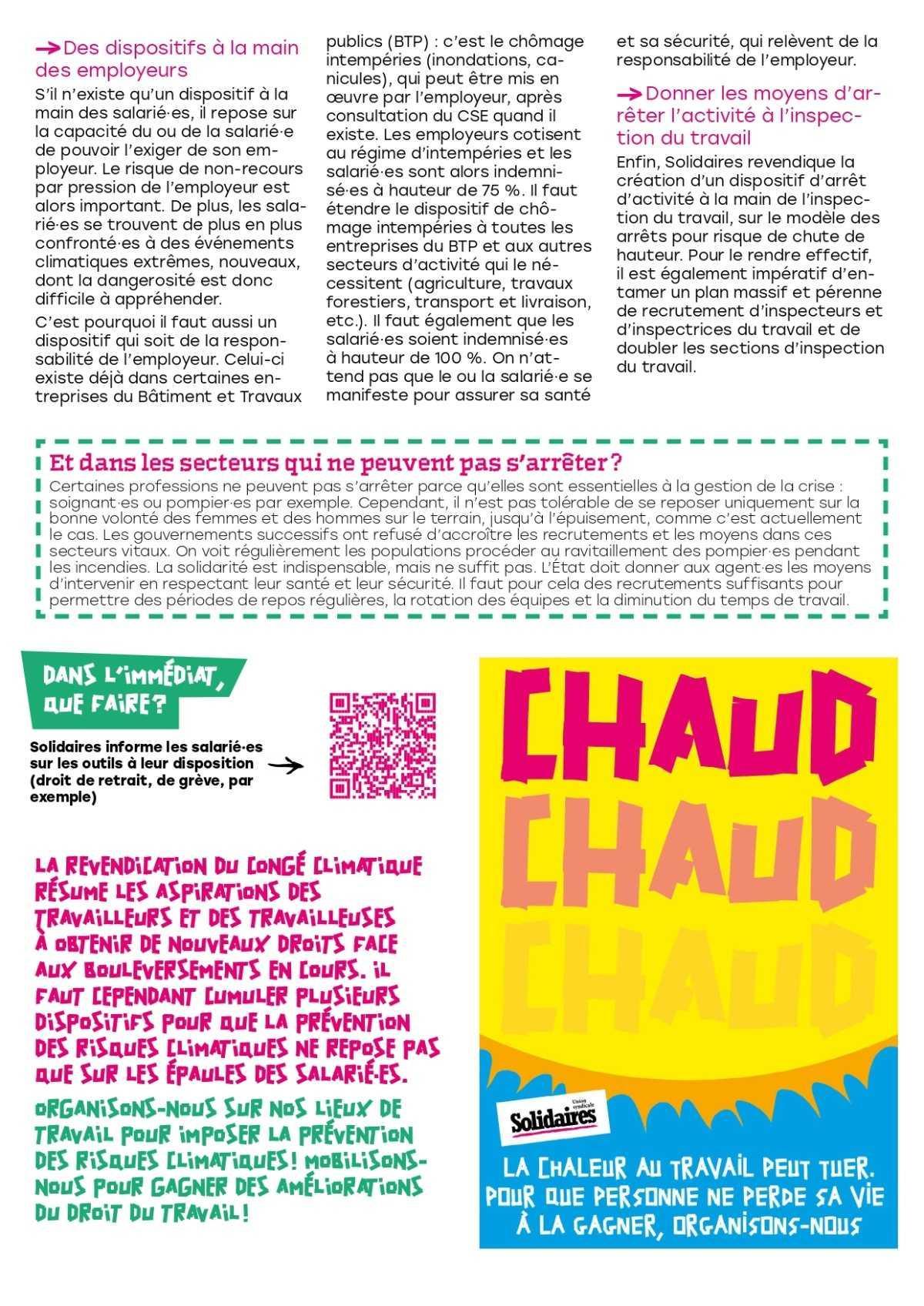 Un congé climatique ? Adaptons le Code du Travail !