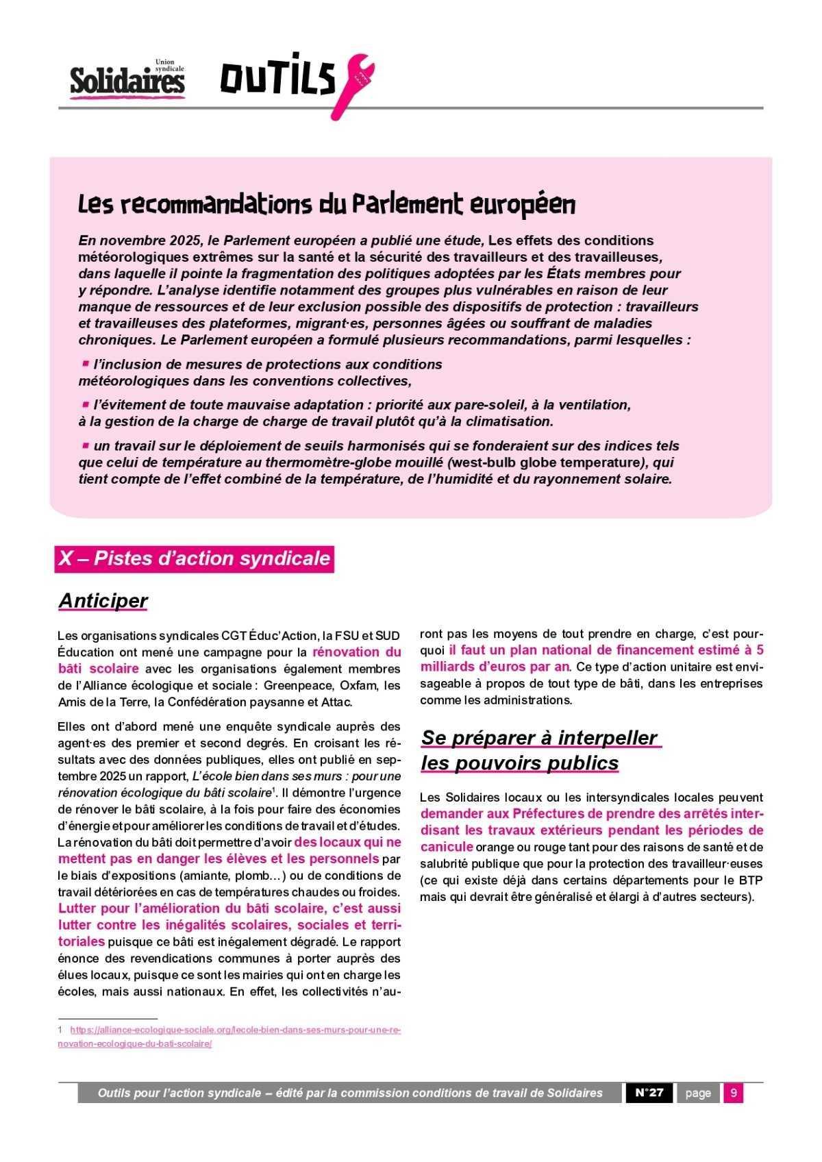 Outils # 27 // Il fait trop chaud au boulot, on fait quoi ?