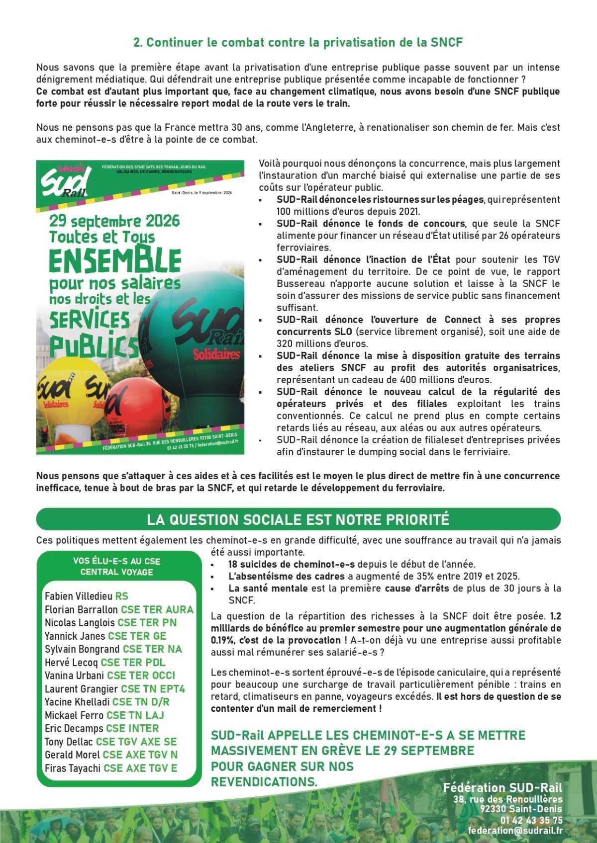 SUD-Rail // La question sociale est notre priorité !