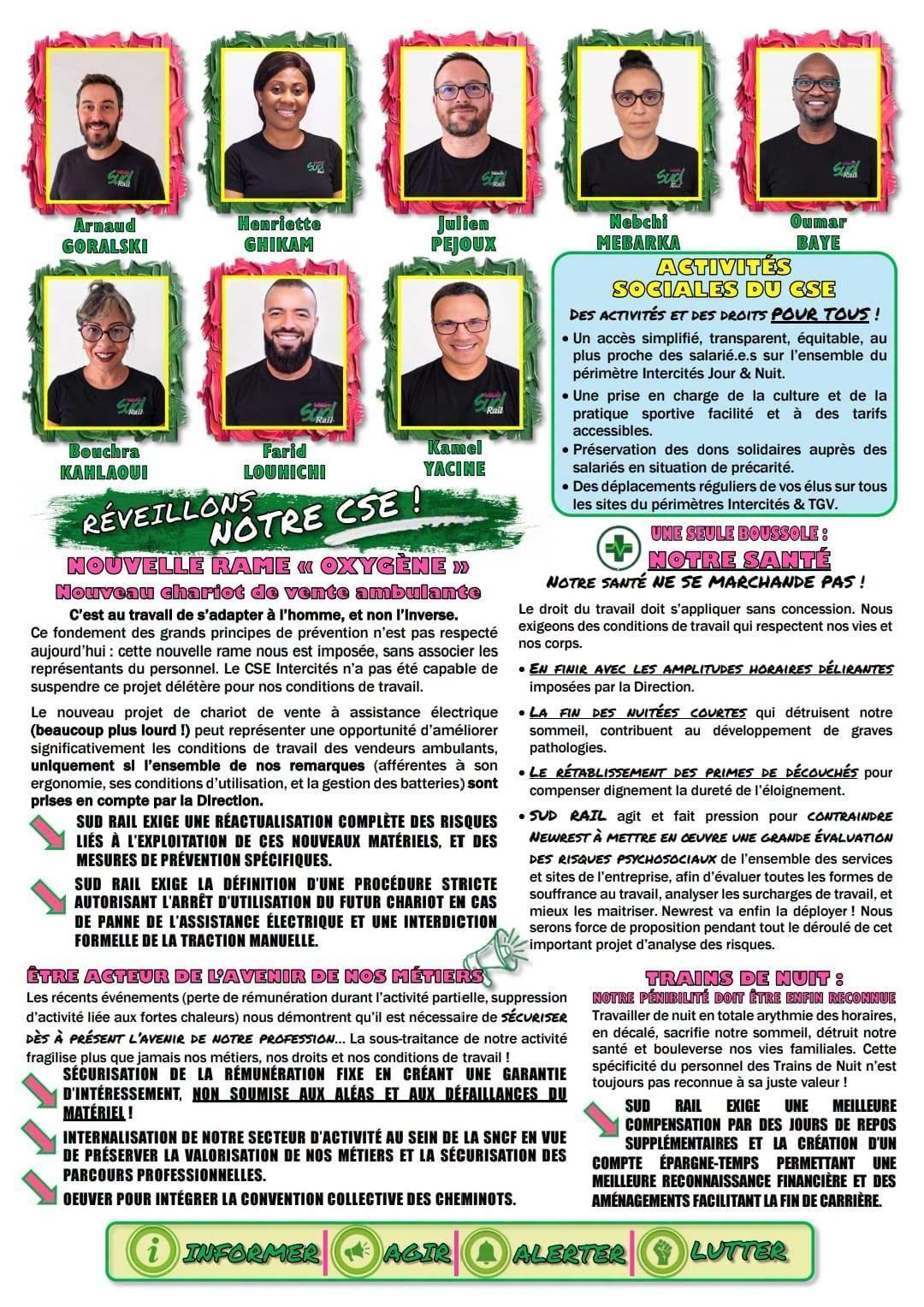 Élections CSE CSE Intercités Newrest WL : je vote SUD-Rail !