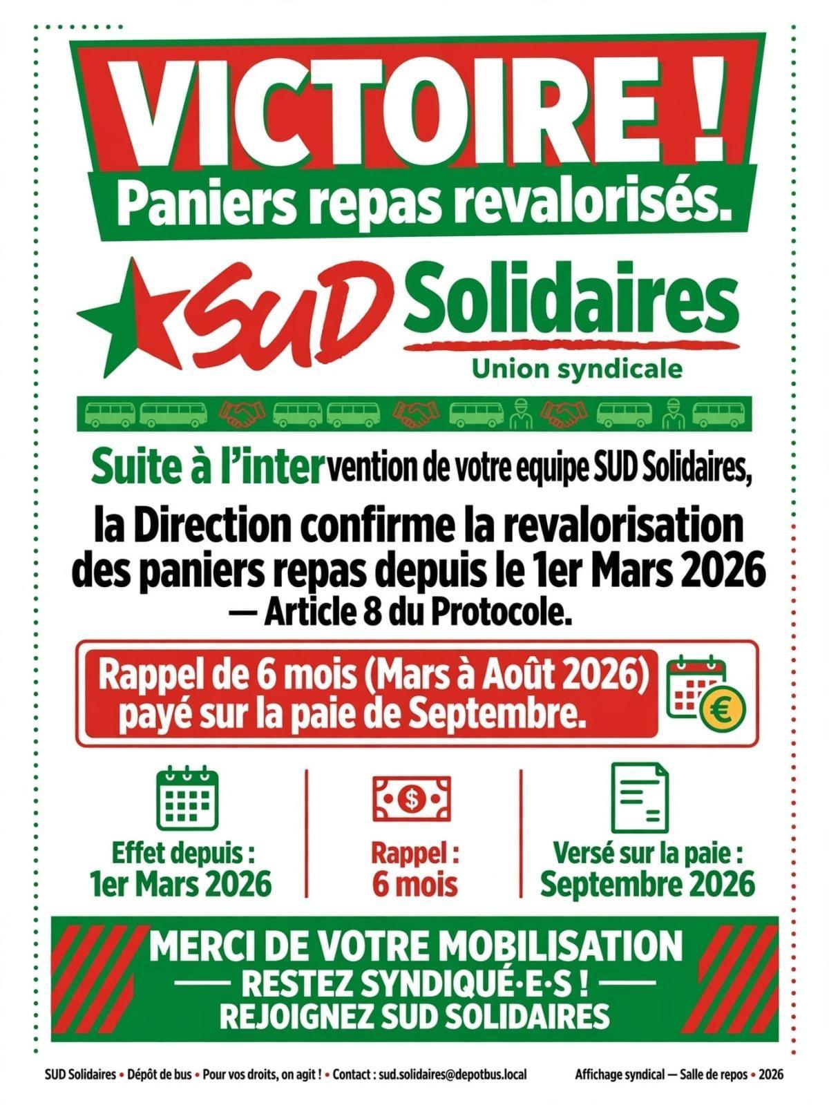 SUD KEOLIS OISE // Victoire : les paniers repas revalorisés