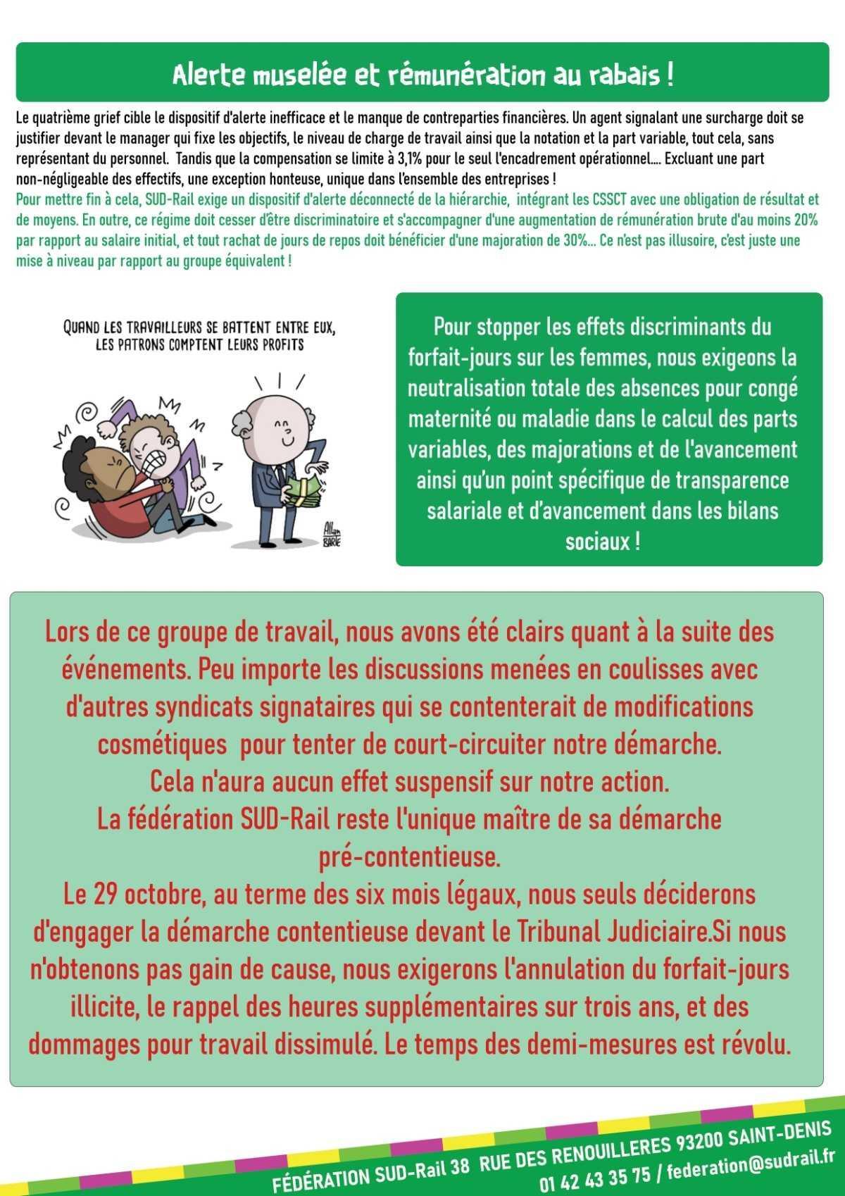 SUD-Rail // Forfait-jours : une direction déconnectée de la réalité