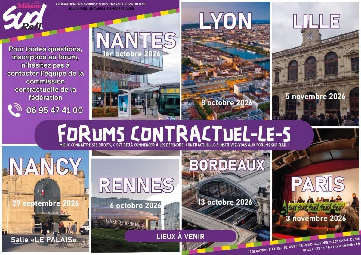 Retrouvez SUD-Rail dans les forums contractuels en province !
