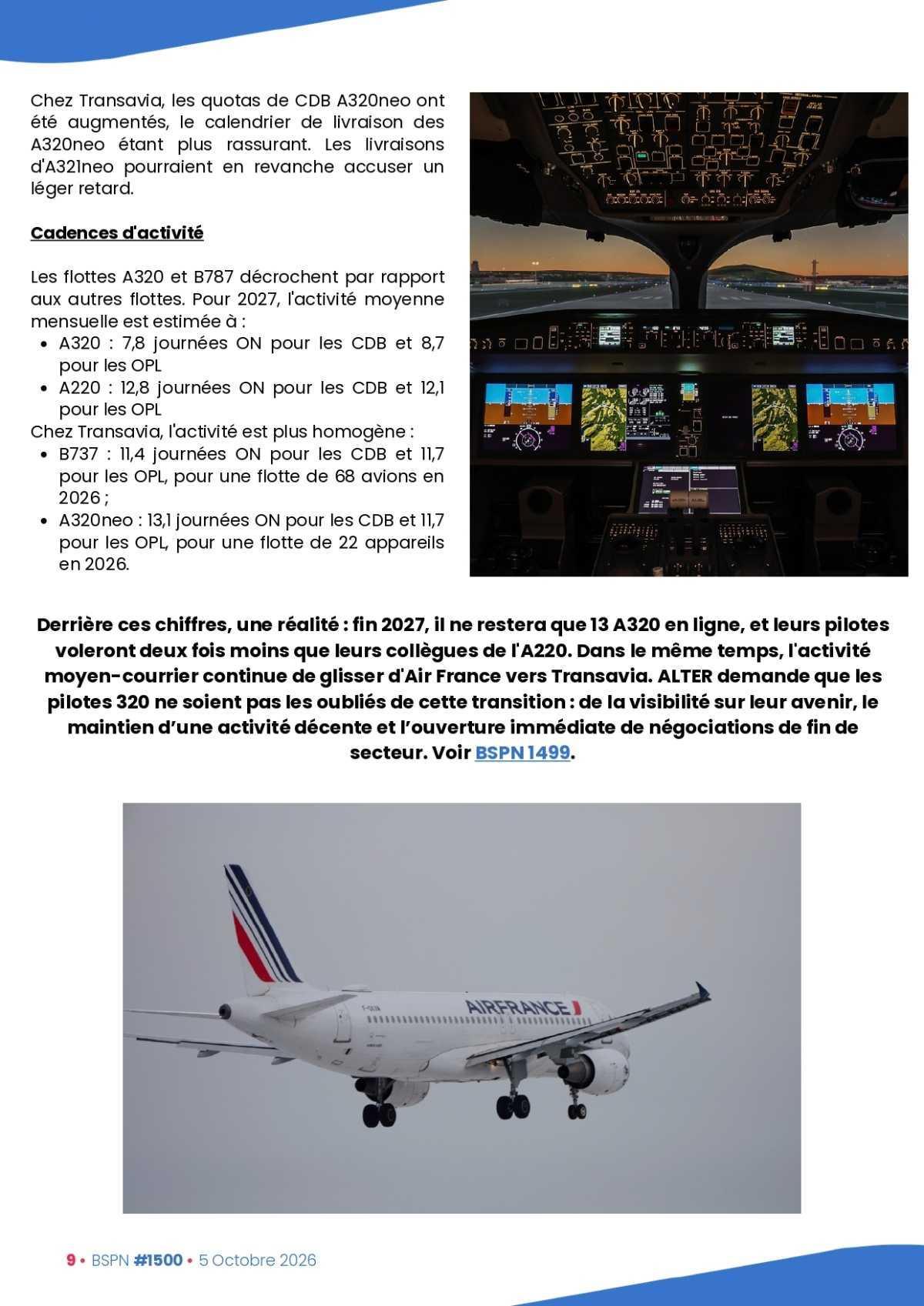 ALTER // Bulletin Syndical du Personnel Naviguant # 1500