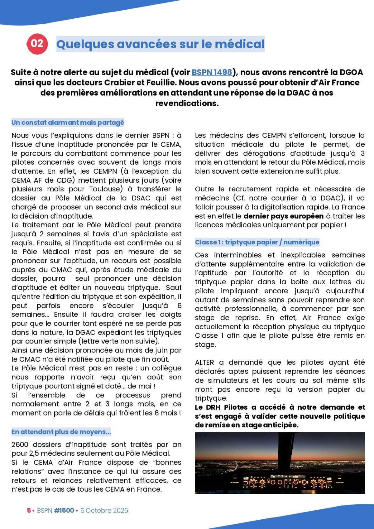 ALTER // Bulletin Syndical du Personnel Naviguant # 1500