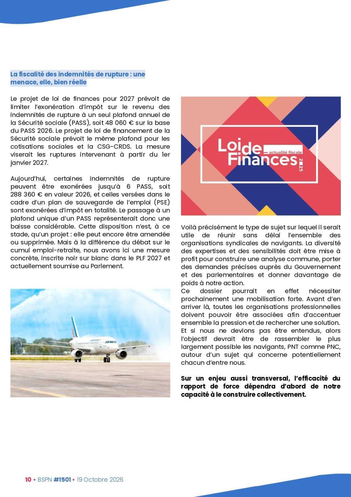 ALTER // Bulletin Syndical du Personnel Naviguant # 1501