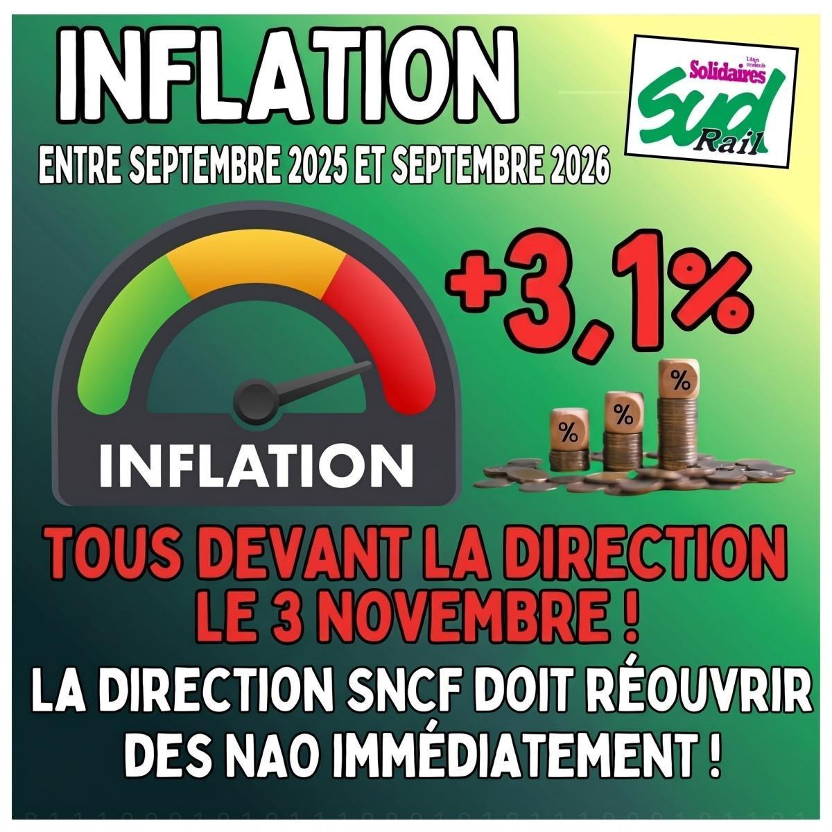 SUD-Rail // Pour nos salaires, tous et toutes le 3/11 devant la Direction