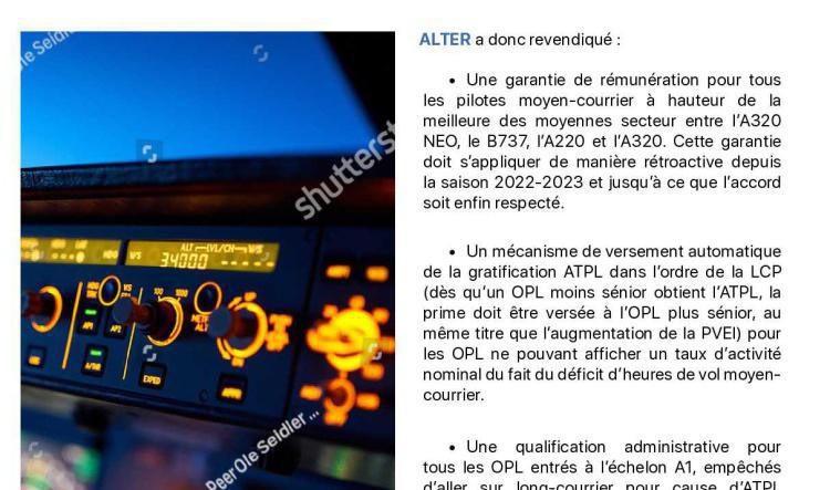 ALTER // Bulletin Syndical du Personnel Naviguant # 1455