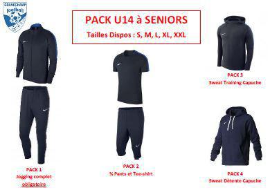 Dotation U14 à Seniors Saison 2020/2021