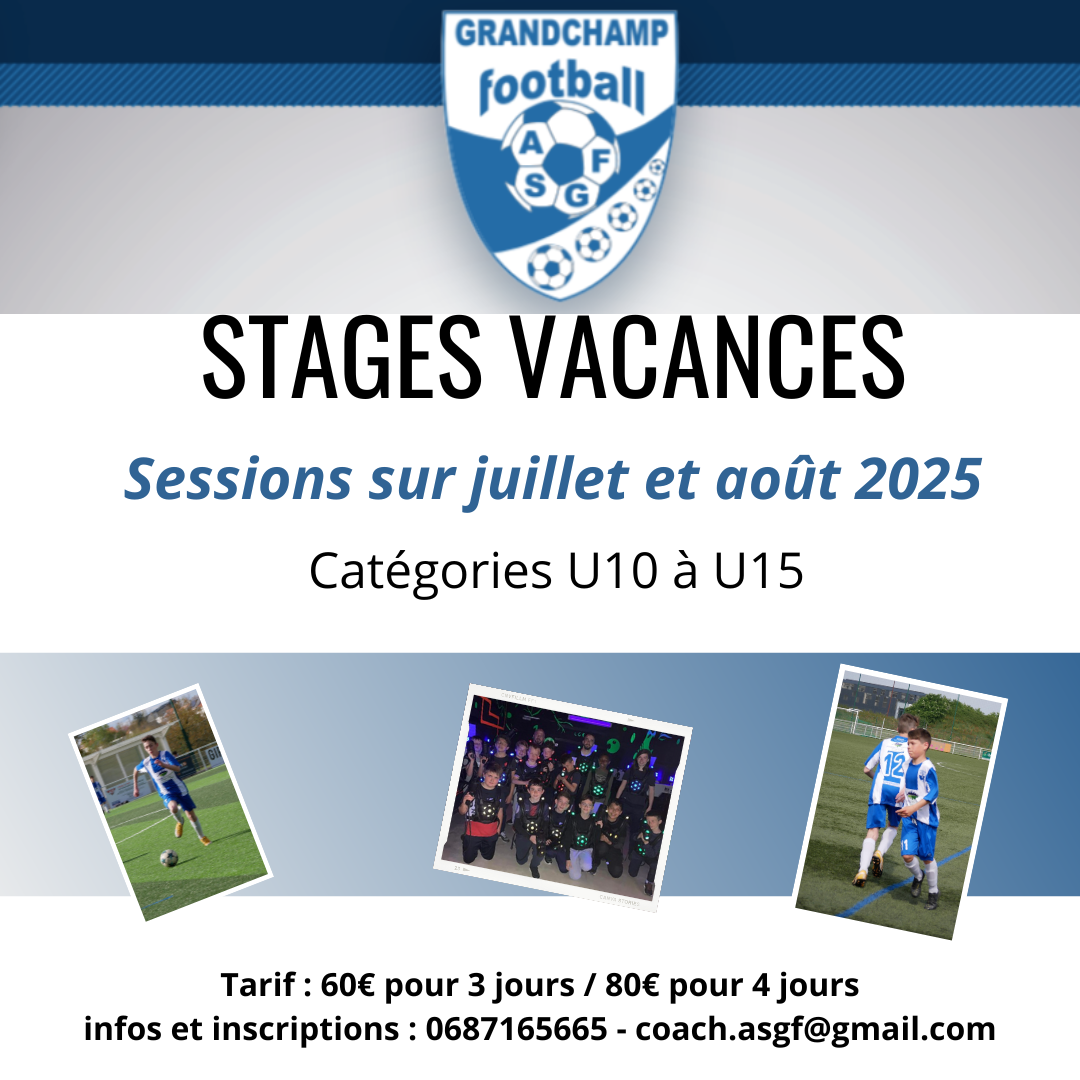 STAGES ASGF ETE 2025
