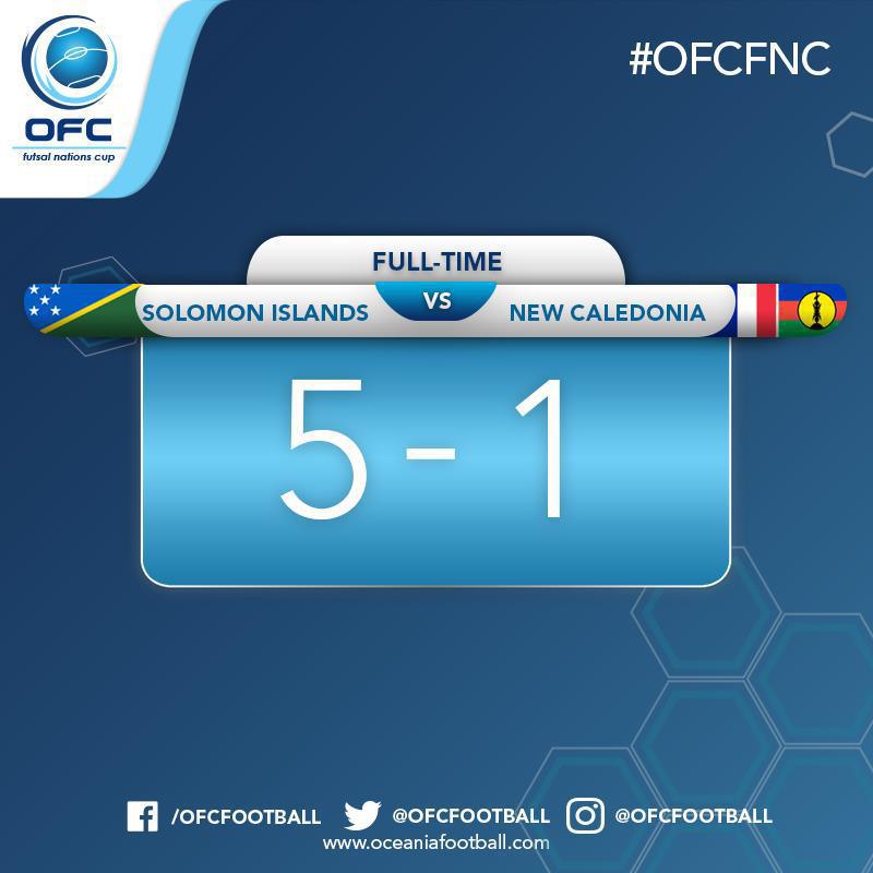 Les cagous stoppés en demies par les salomonais / Qualifications OFC Futsal (1 - 5)