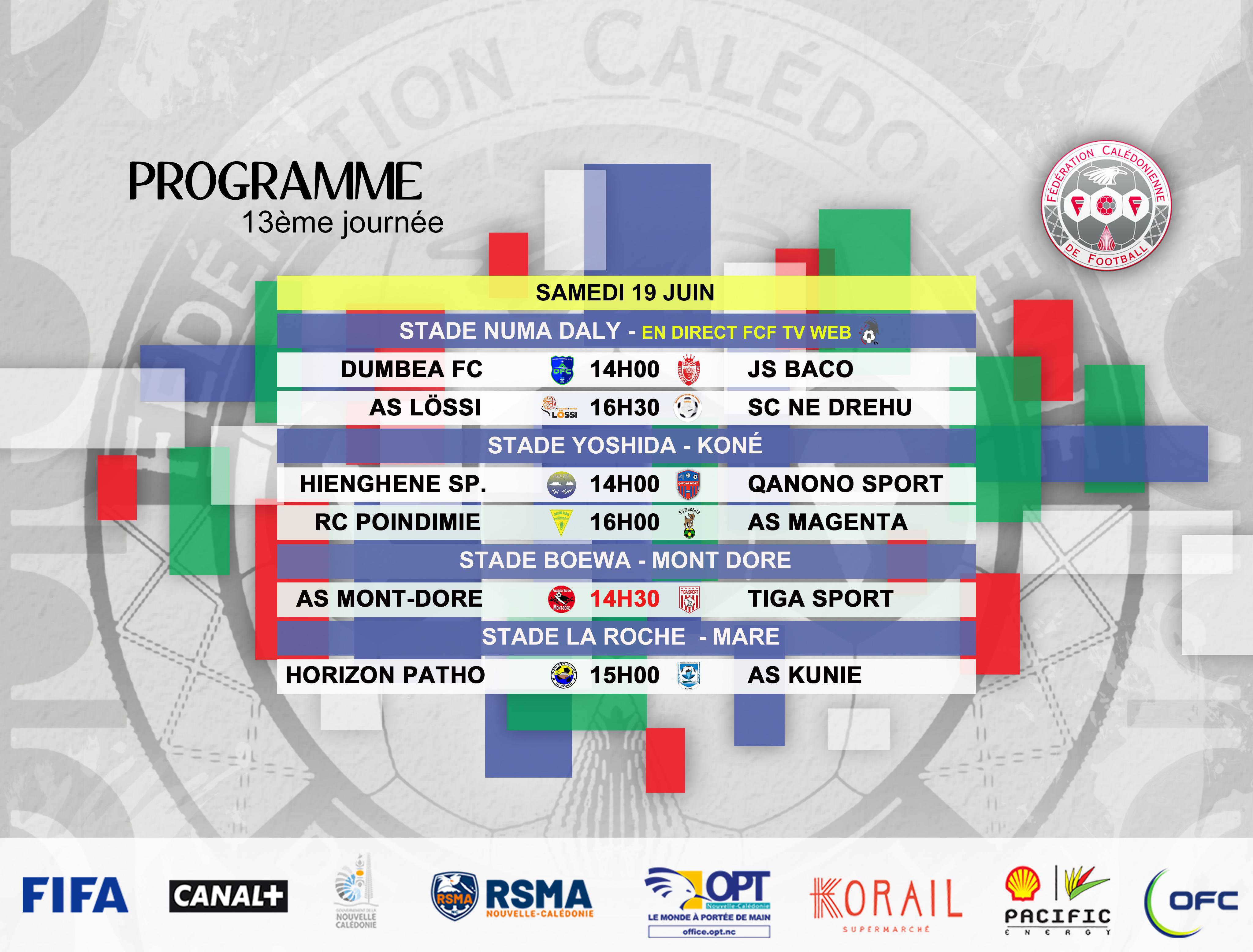 Programme du week-end / SUPER LIGUE (J13) - SUPER LIGUE FUTSAL (J12)