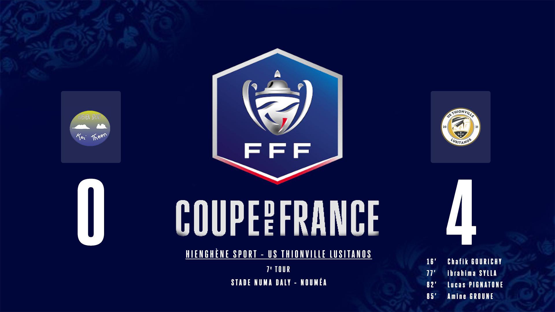 HIENGHENE SPORT 0 - 4 US THIONVILLE LUSITANOS | 7ème tour de COUPE de FRANCE (replay web tv)