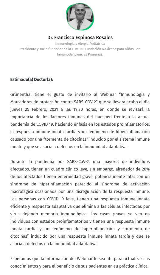 Inmunología y Marcadores de protección contra SARS-COV-2