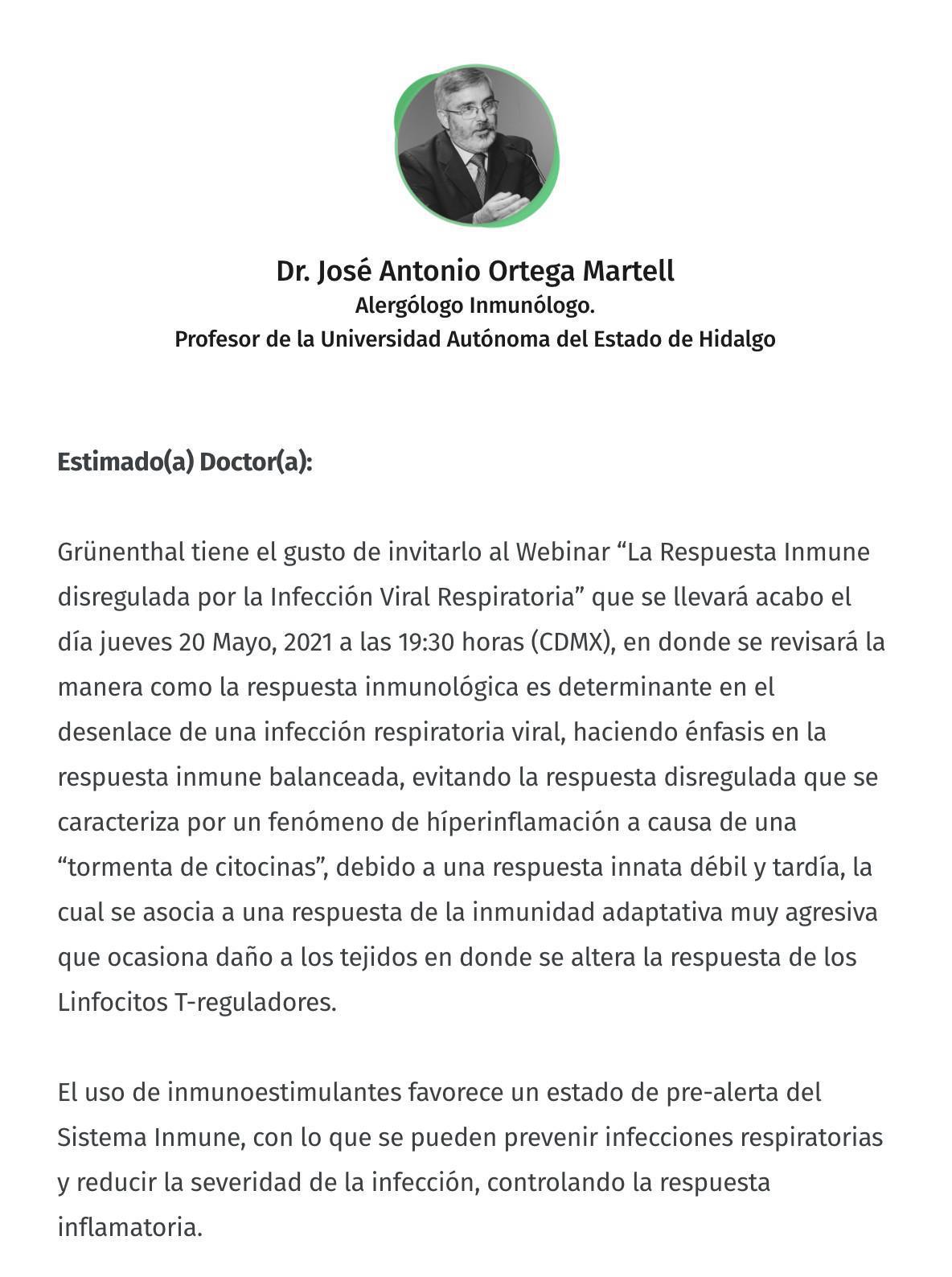 La Respuesta Inmune disregulada por la Infección Viral Respiratoria