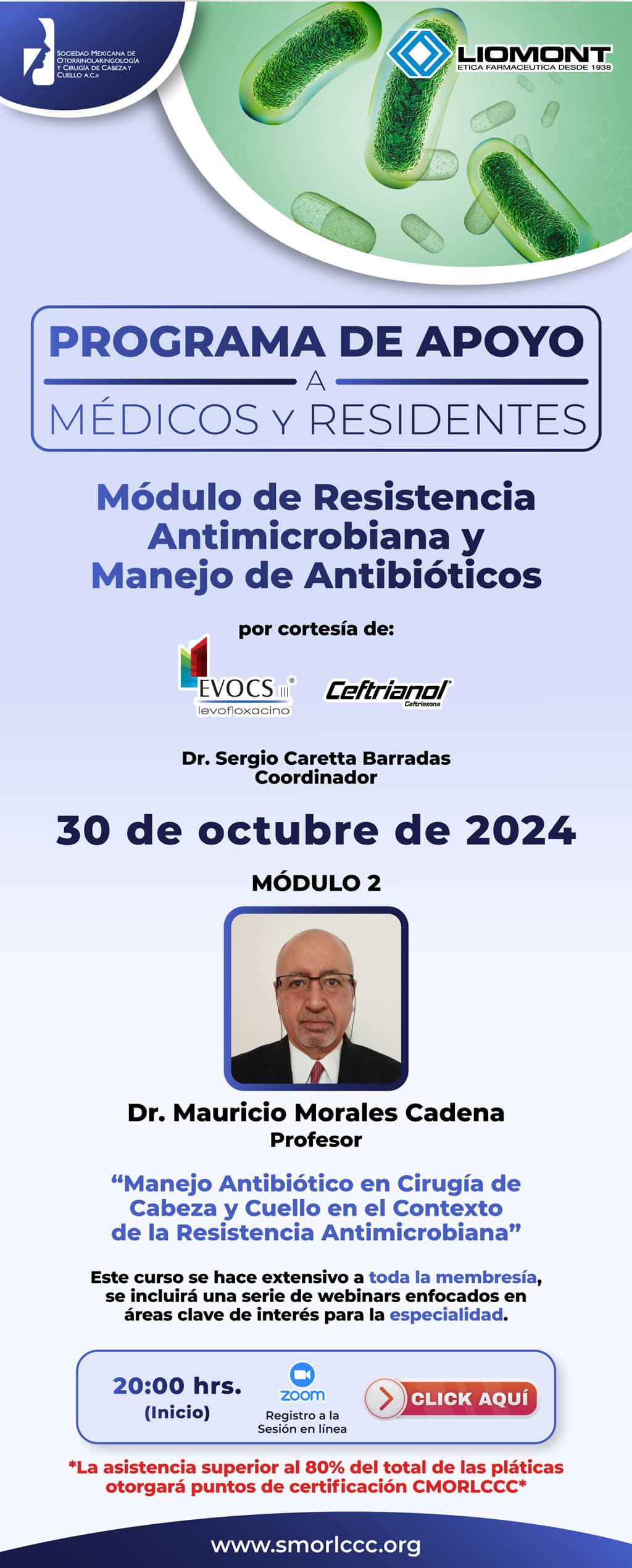 Programa de Apoyo a Médicos y Residentes - Manejo Antibiótico en Cirugía de Cabeza y Cuello en el Contexto de la Resistencia Antimicrobiana