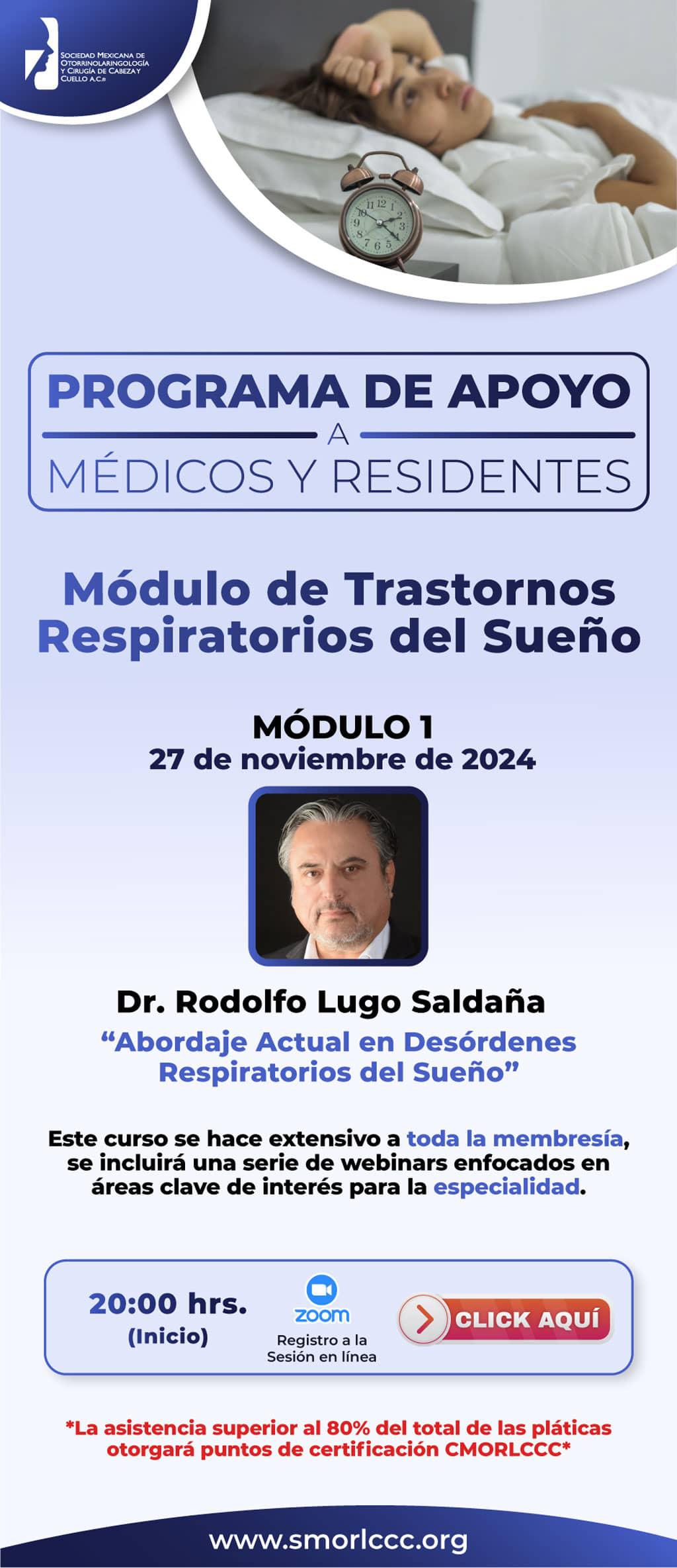 Programa de Apoyo a Médicos y Residentes - Abordaje Actual en Desórdenes Respiratorios del Sueño