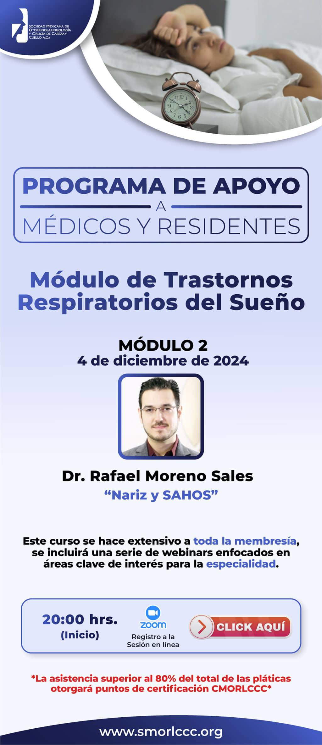 Programa de Apoyo a Médicos y Residentes - Nariz y SAHOS