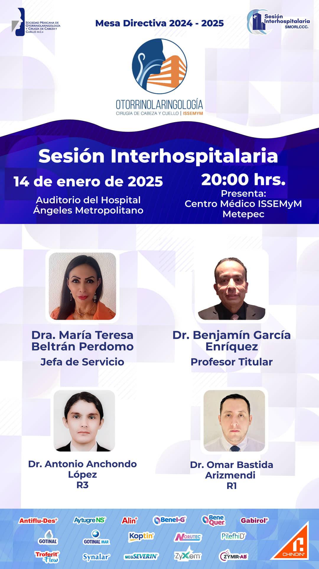 Sesión Interhospitalaria enero 2025