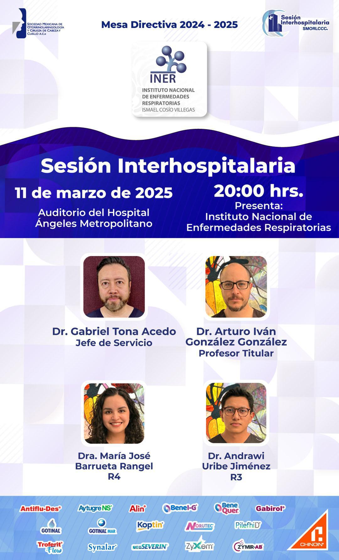 Sesión Interhospitalaria marzo 2025