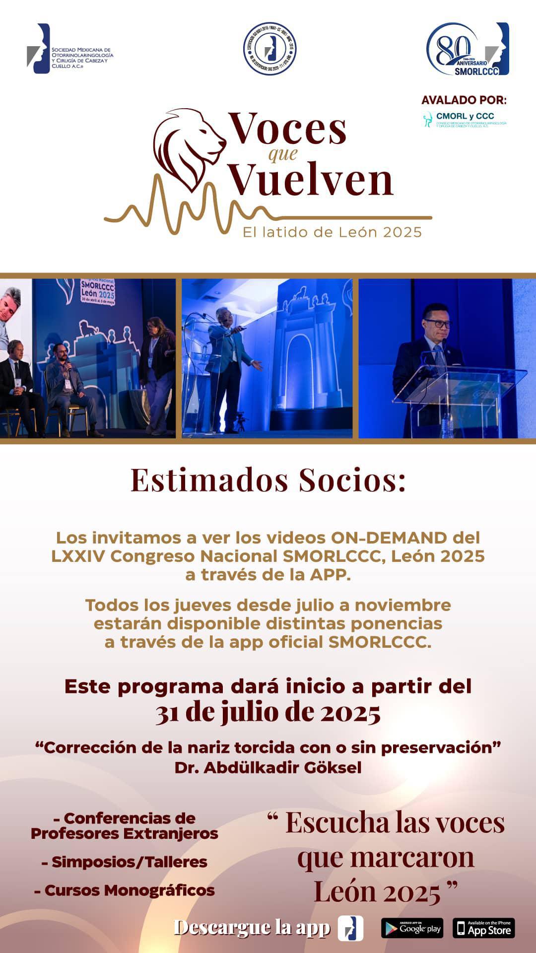 Ondemand LXXIV Congreso Nacional SMORLCCC