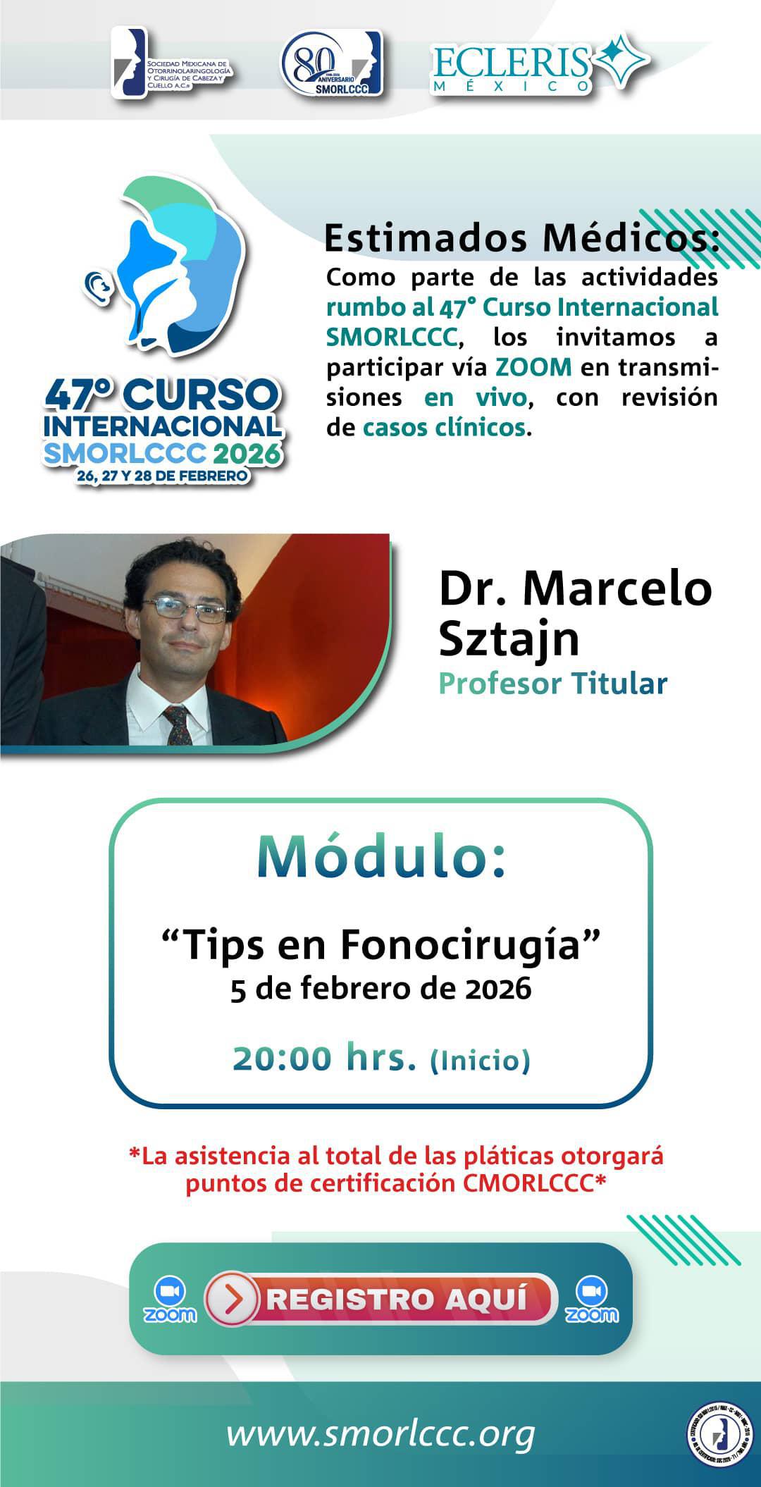 Sesión II Revisión Online de Casos Clínicos rumbo al 47º Curso Internacional SMORLCCC