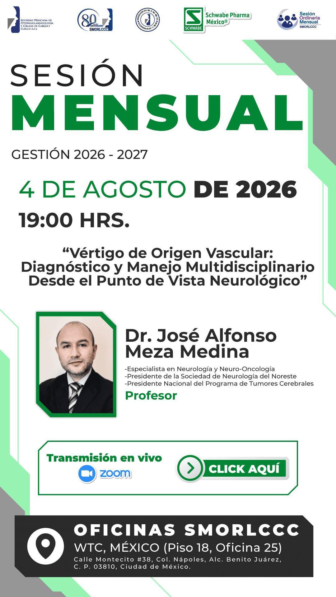 Sesión Ordinaria Mensual Agosto 2026