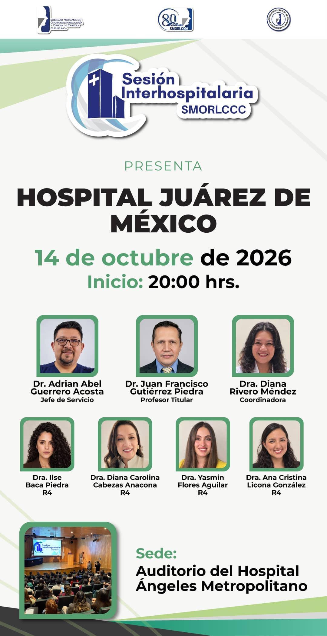 Sesión Interhospitalaria Octubre 2026
