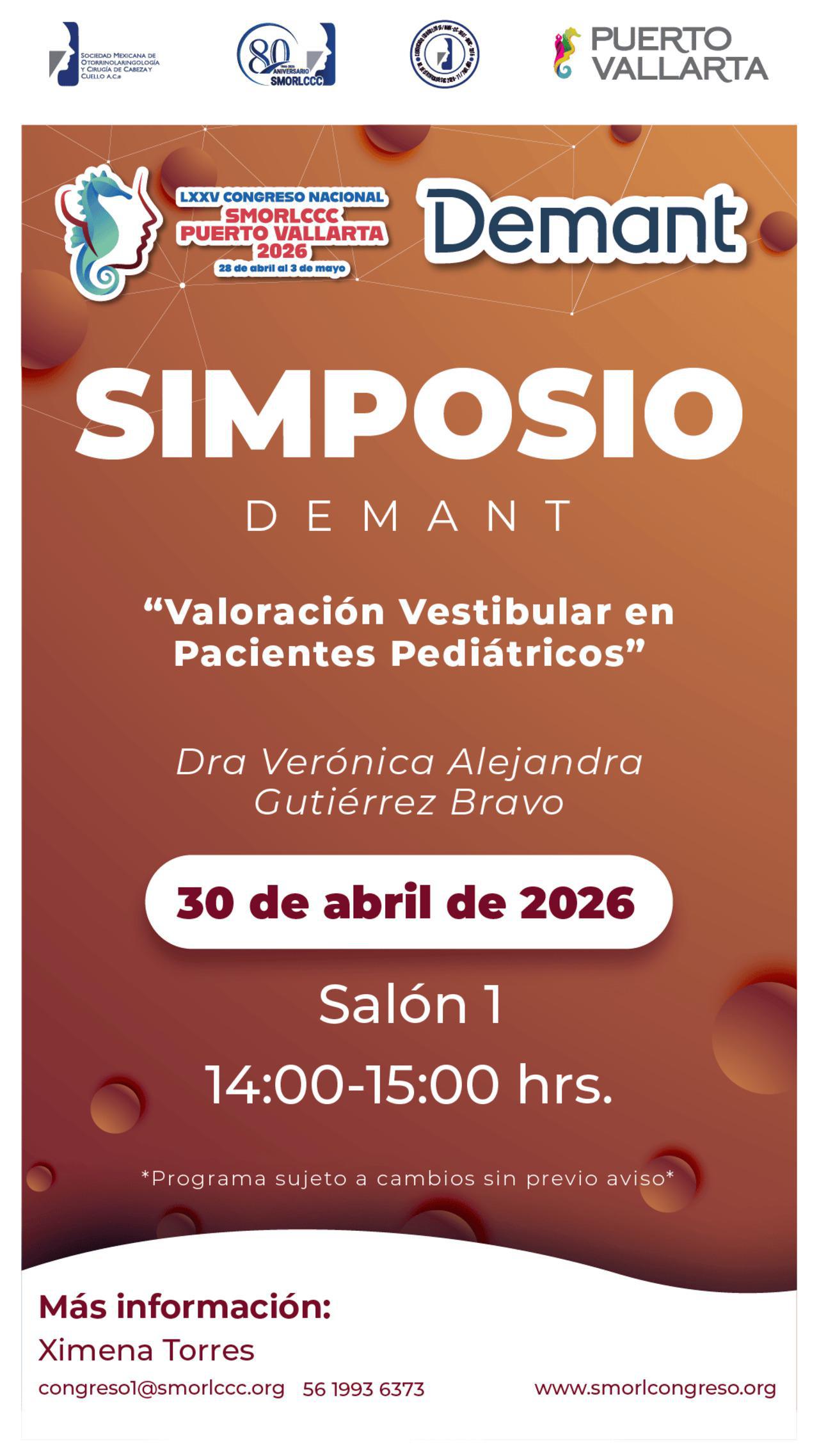 SIMPOSIO DEMANT 30 de Abril 26