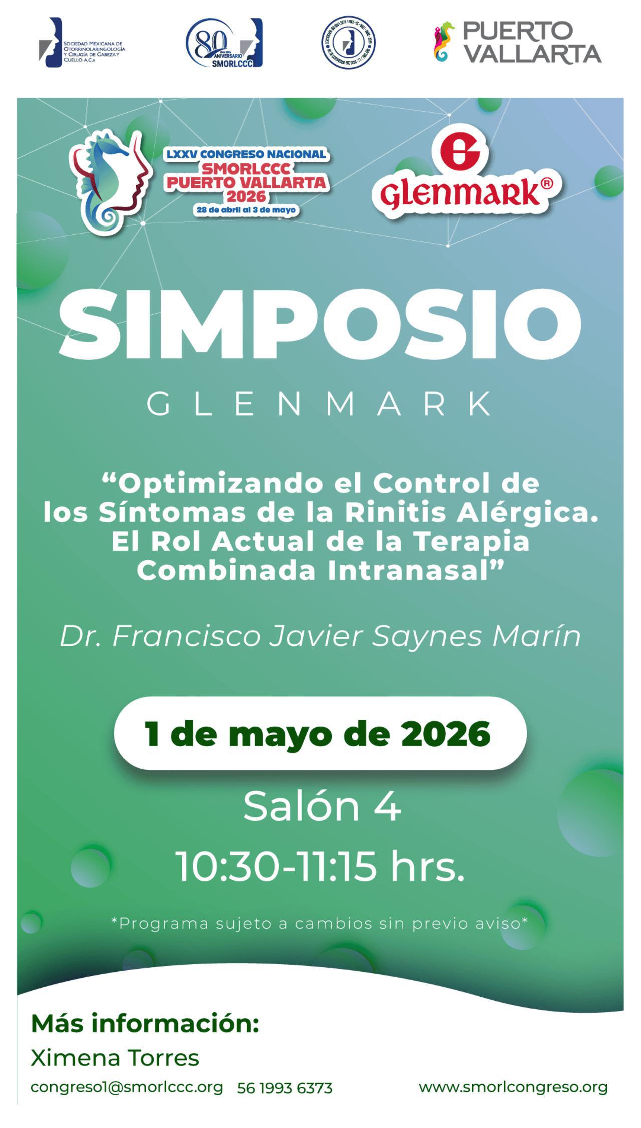 SIMPOSIO GLENMARK 1 de Mayo 2026