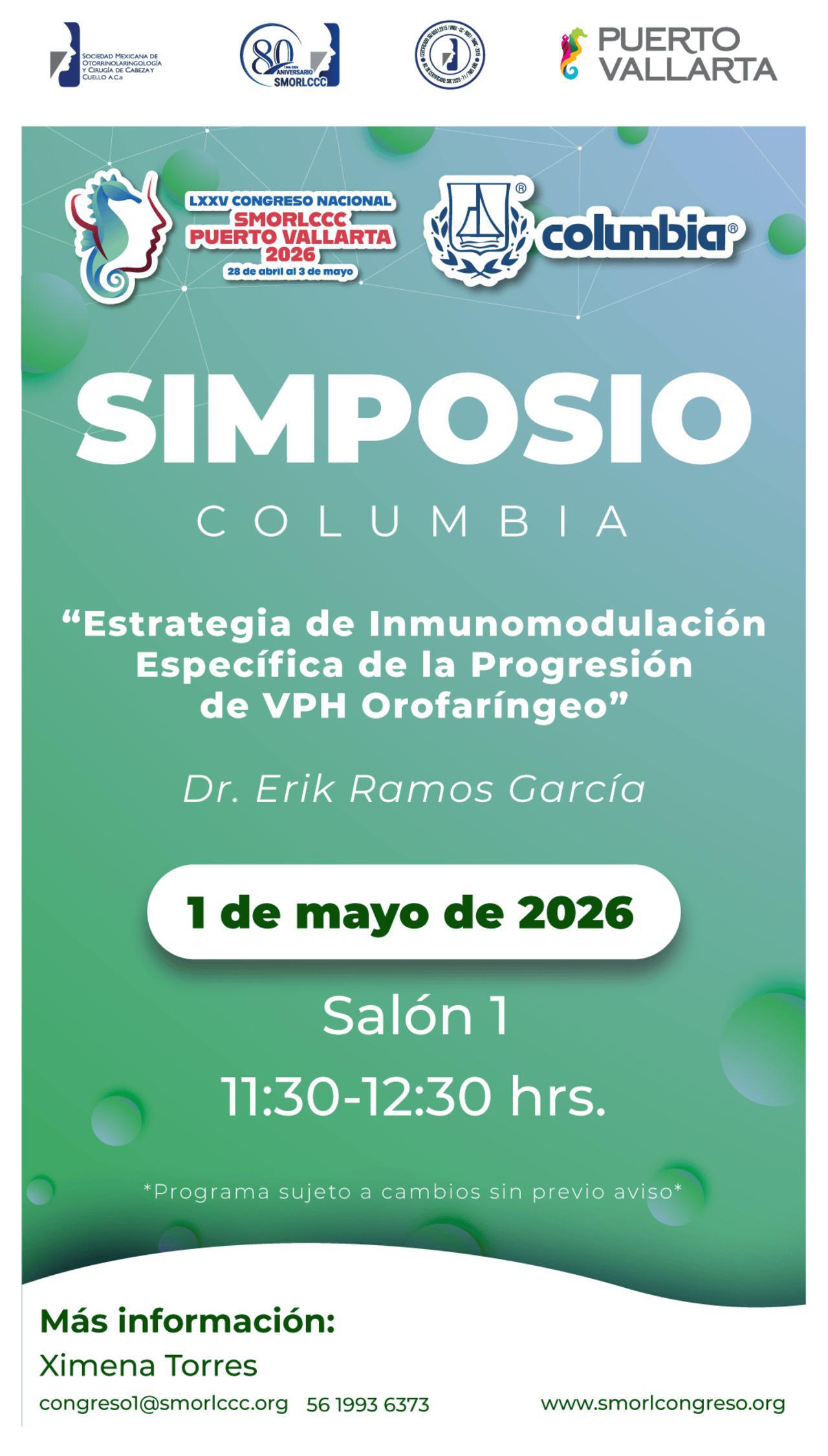 SIMPOSIO COLUMBIA 1 de Mayo 2026