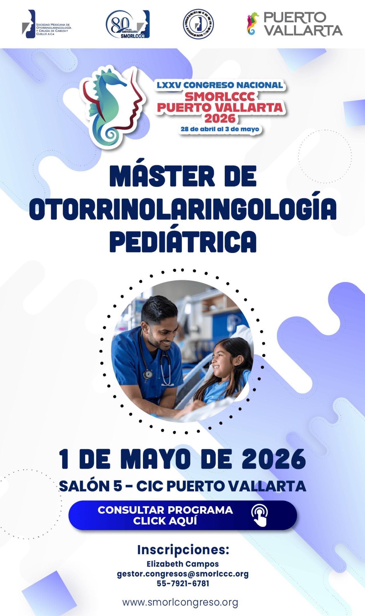 MÁSTER DE OTORRINOLARINGOLOGÍA PEDIÁTRICA 1 de Mayo 2026
