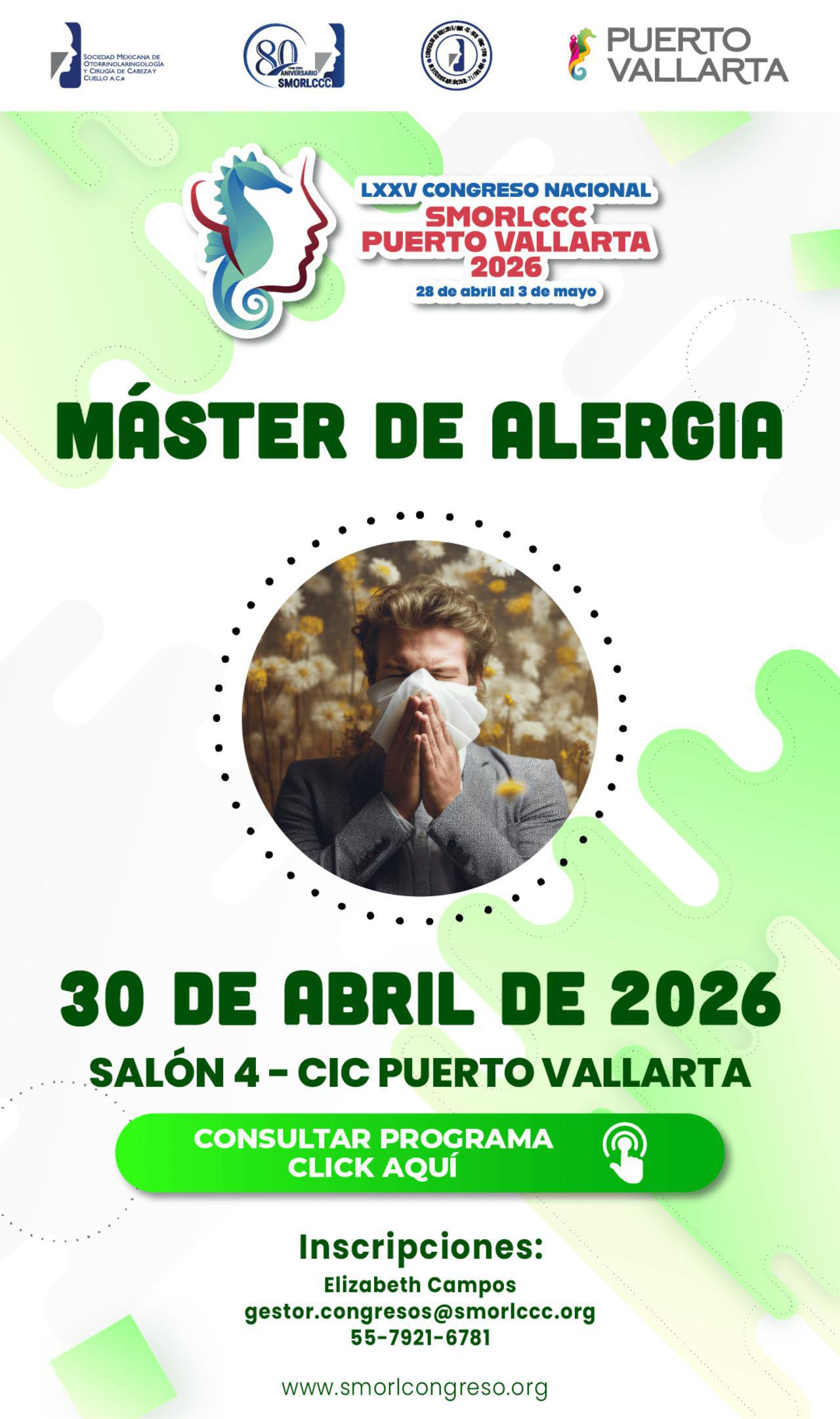 MÁSTER DE ALERGIA 30 de Abril 2026