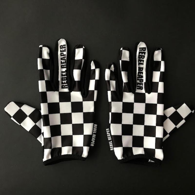 REBEL REAPER CLOTHING CO. - Checkered Moto Gloves