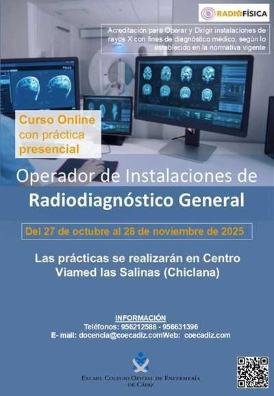 Curso Operador de instalaciones de Rayos X con fines de diagnóstico médico