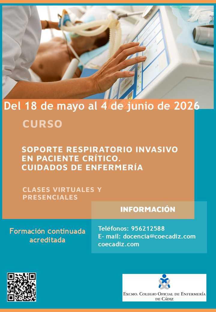 Curso Soporte Respiratorio invasivo en paciente crítico. Cuidados de Enfermería
