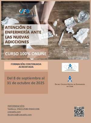 Curso de atención de Enfermería ante las nuevas adicciones