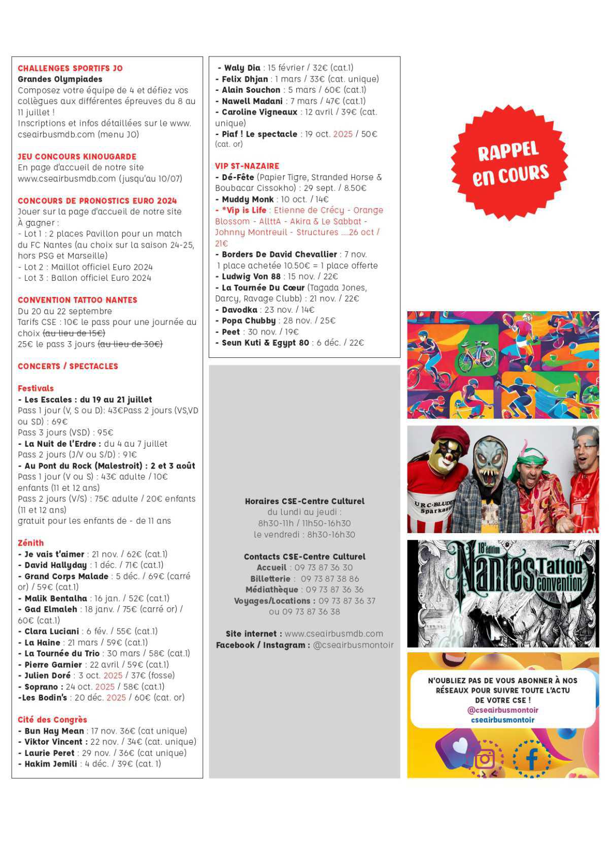 Newsletter du 1er au 7 juillet 2024