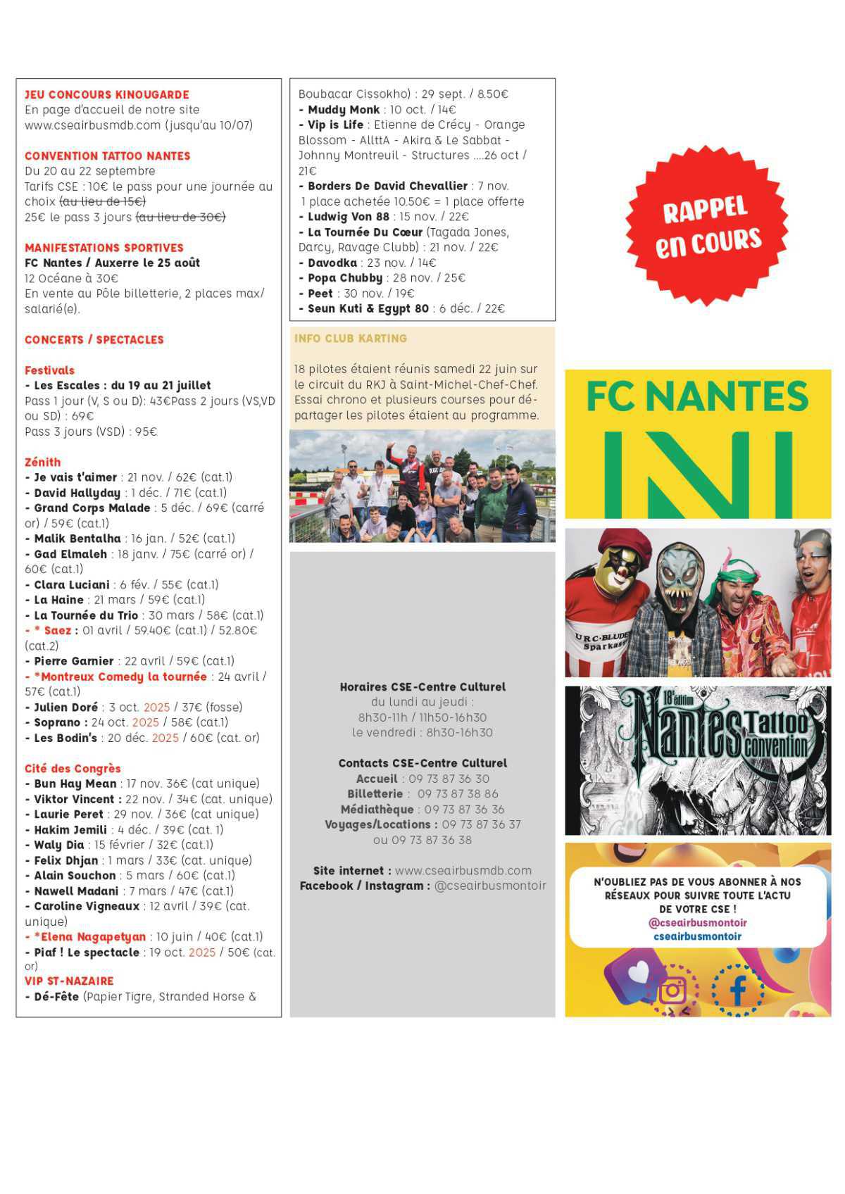 Newsletter du 15 au 21 juillet 2024