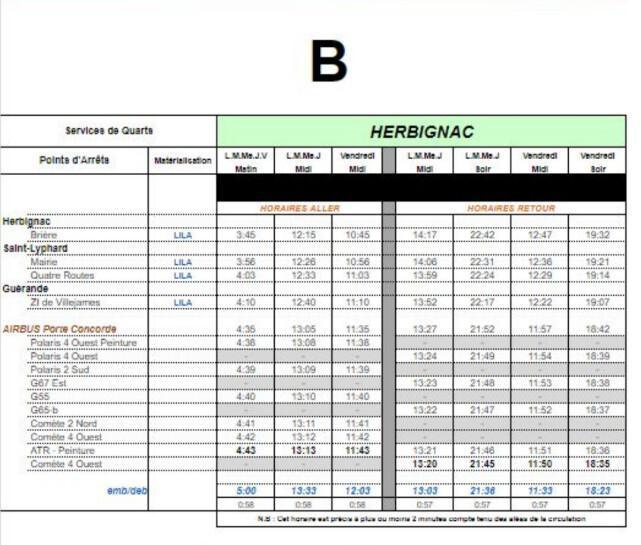 Horaires et Lignes de Bus Externe.