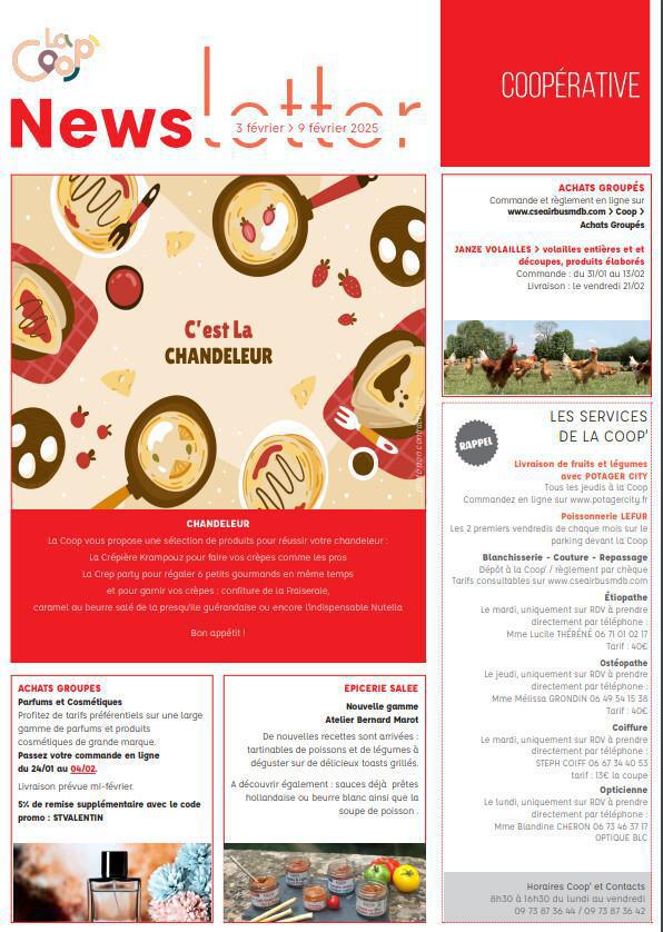 Newsletter du 03 au 07 Février 2025.