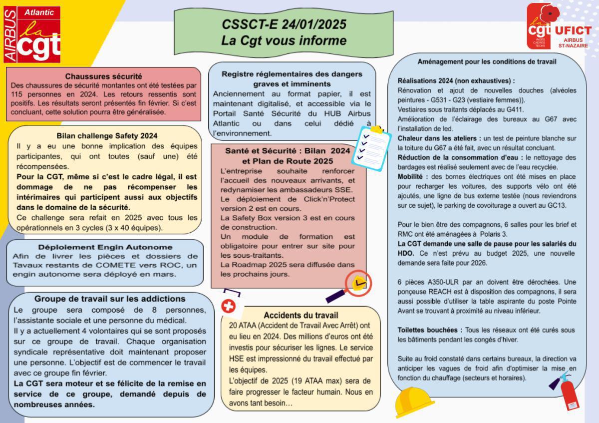 Compte rendu du CSSCT-E du 23 janvier 2025